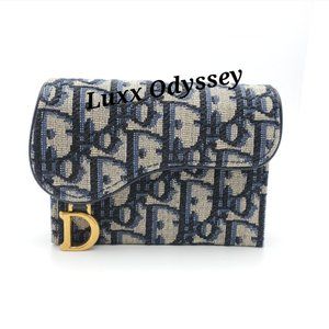 Dior Oblique Jacquard Card Holder/Wallet